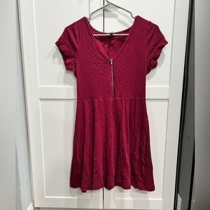 T shirt dress with zipper